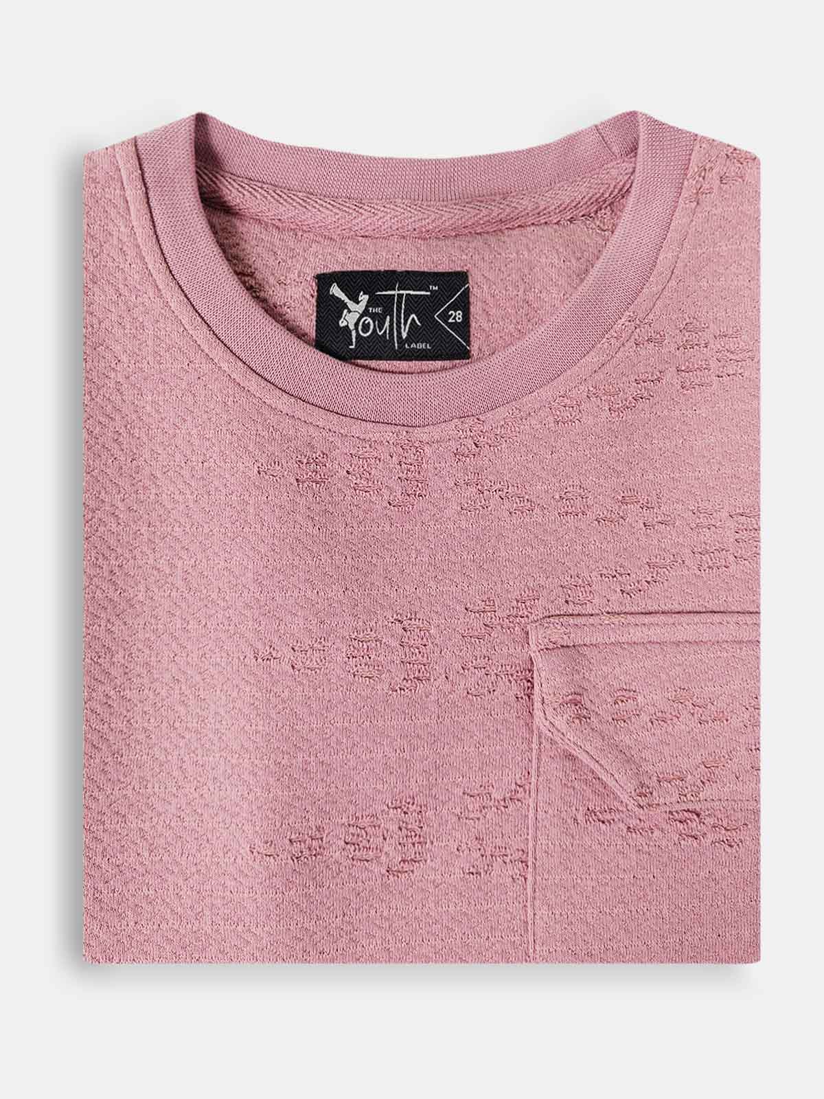 Boys Burnout Oversize Fit Pink Tee