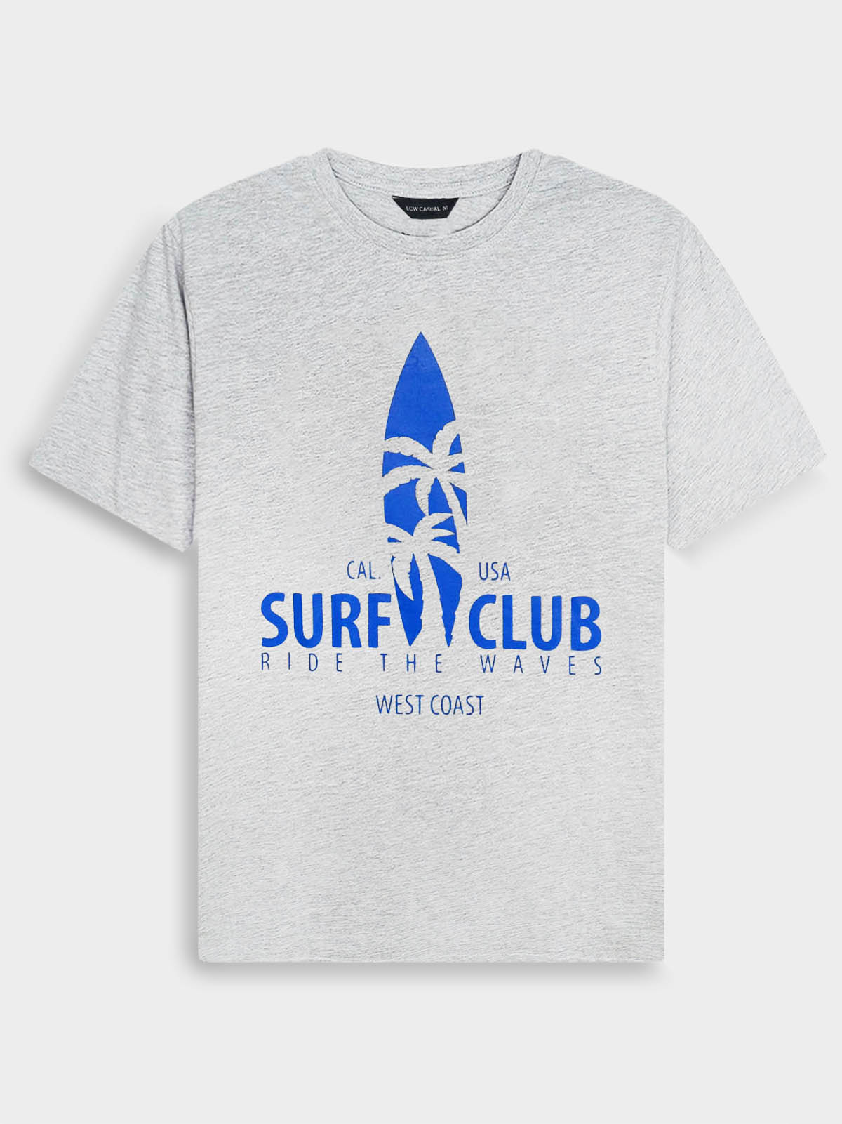 Mens Printed T Shirt Grey