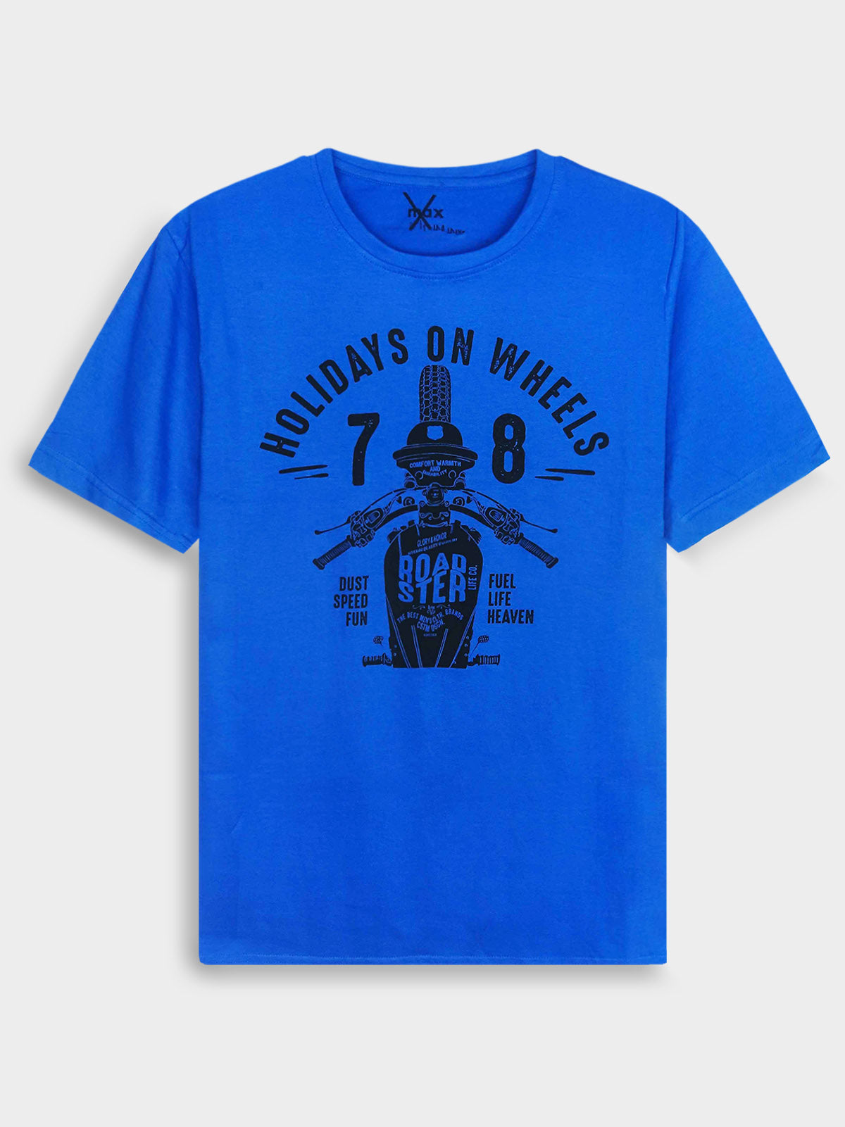 Mens Printed T Shirt Royal Blue