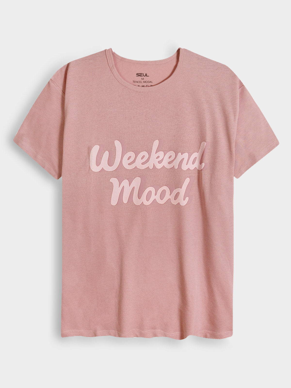 Ladies Printed Shorty Set Pink