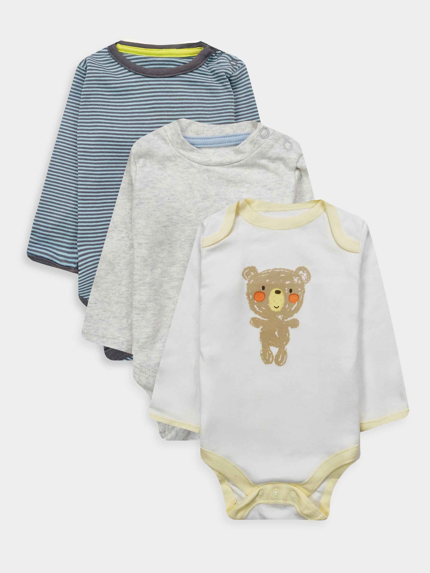 Baby 3 Pack L/S Bodysuits