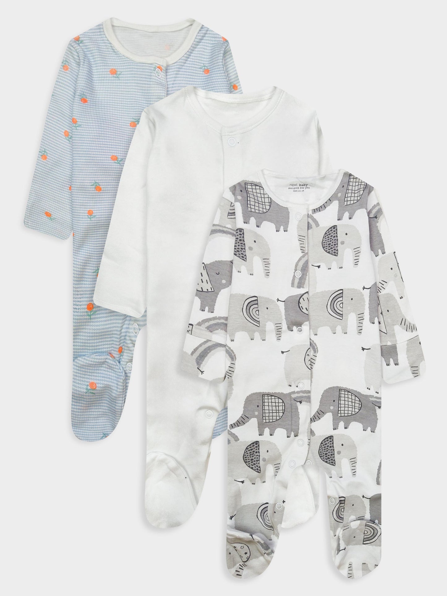 Baby 3 pack Sleepsuits Assorted