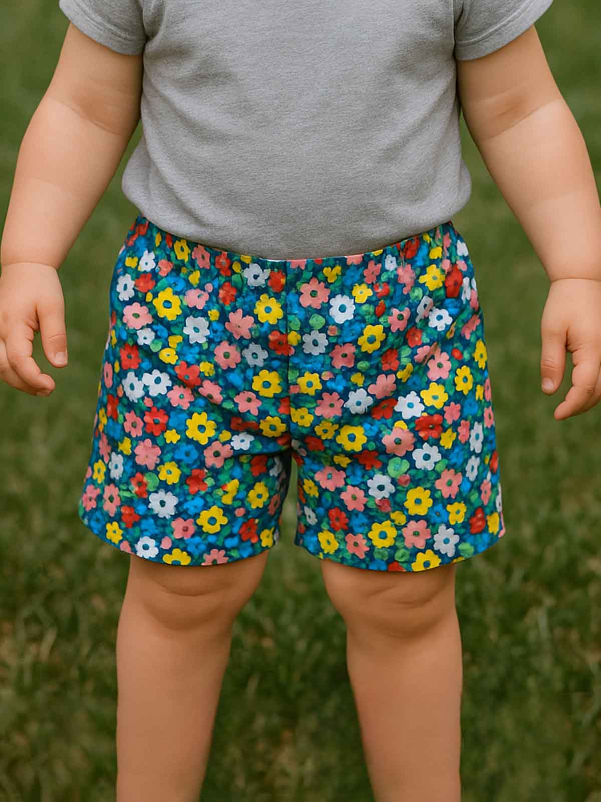 Baby Girls Knit Shorts With Frill Trims