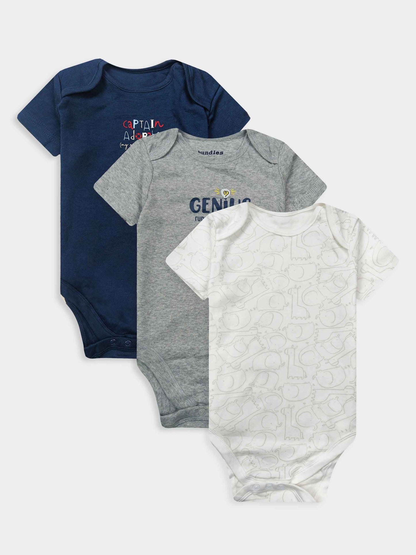 Baby 3 pack S/S Bodysuits | Boys and Girls