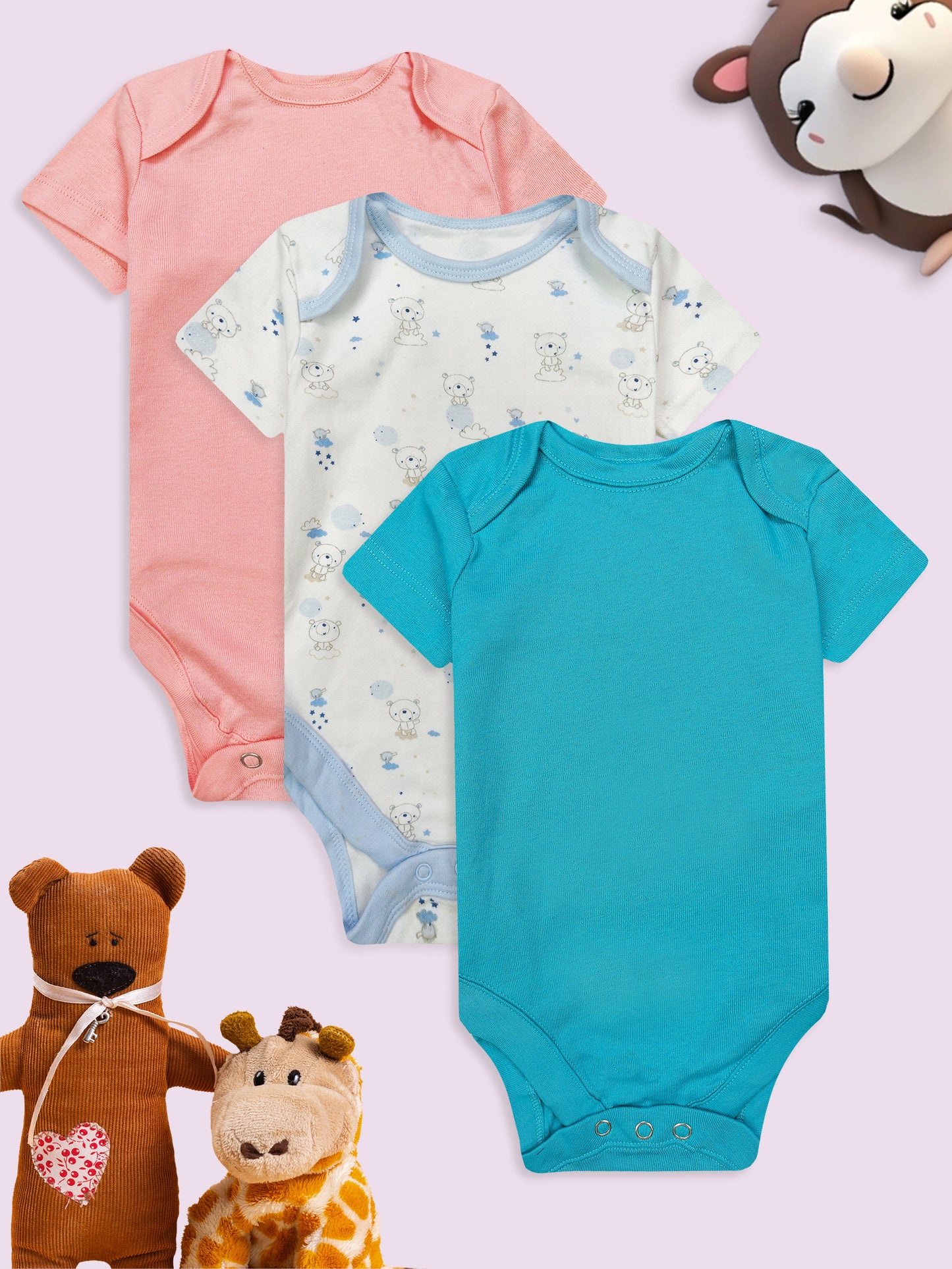 Baby 3 pack S/S Bodysuits | Boys and Girls