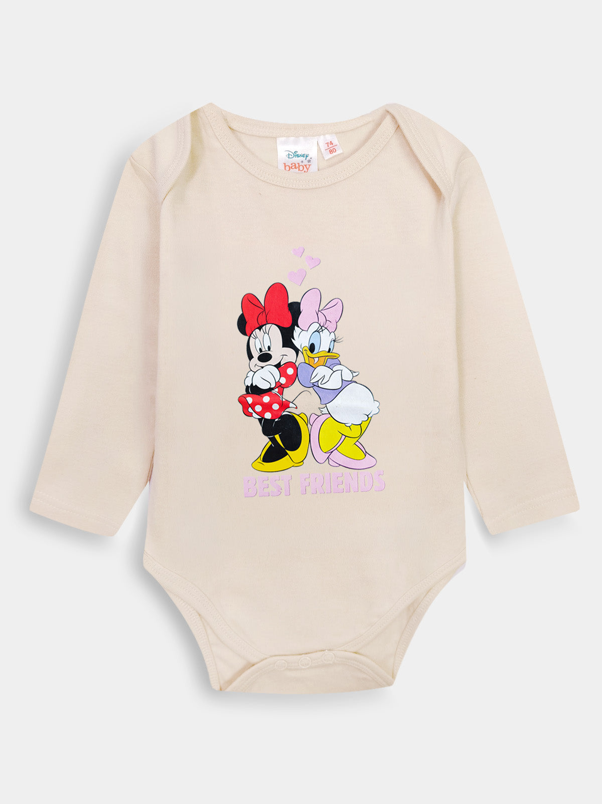 Baby Printed Bodysuit Beige