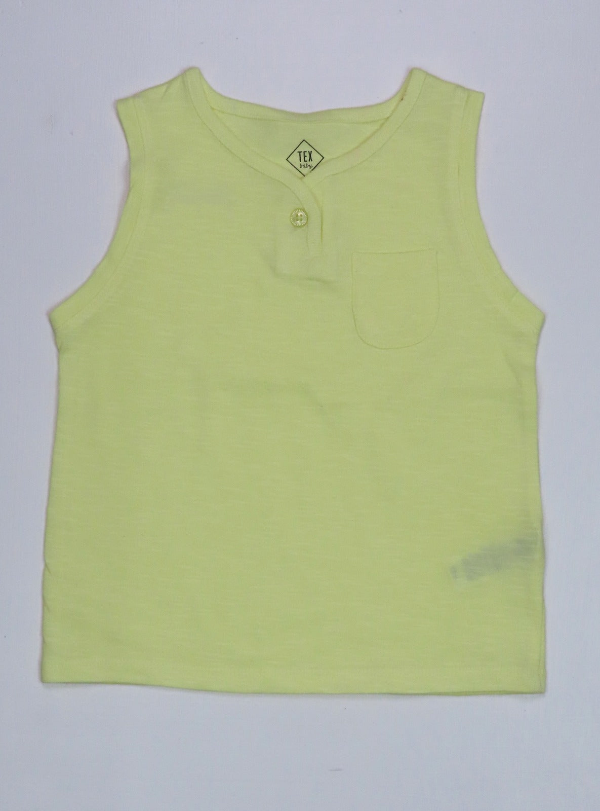Baby Sleeveless Slub Knit T Shirt Lime