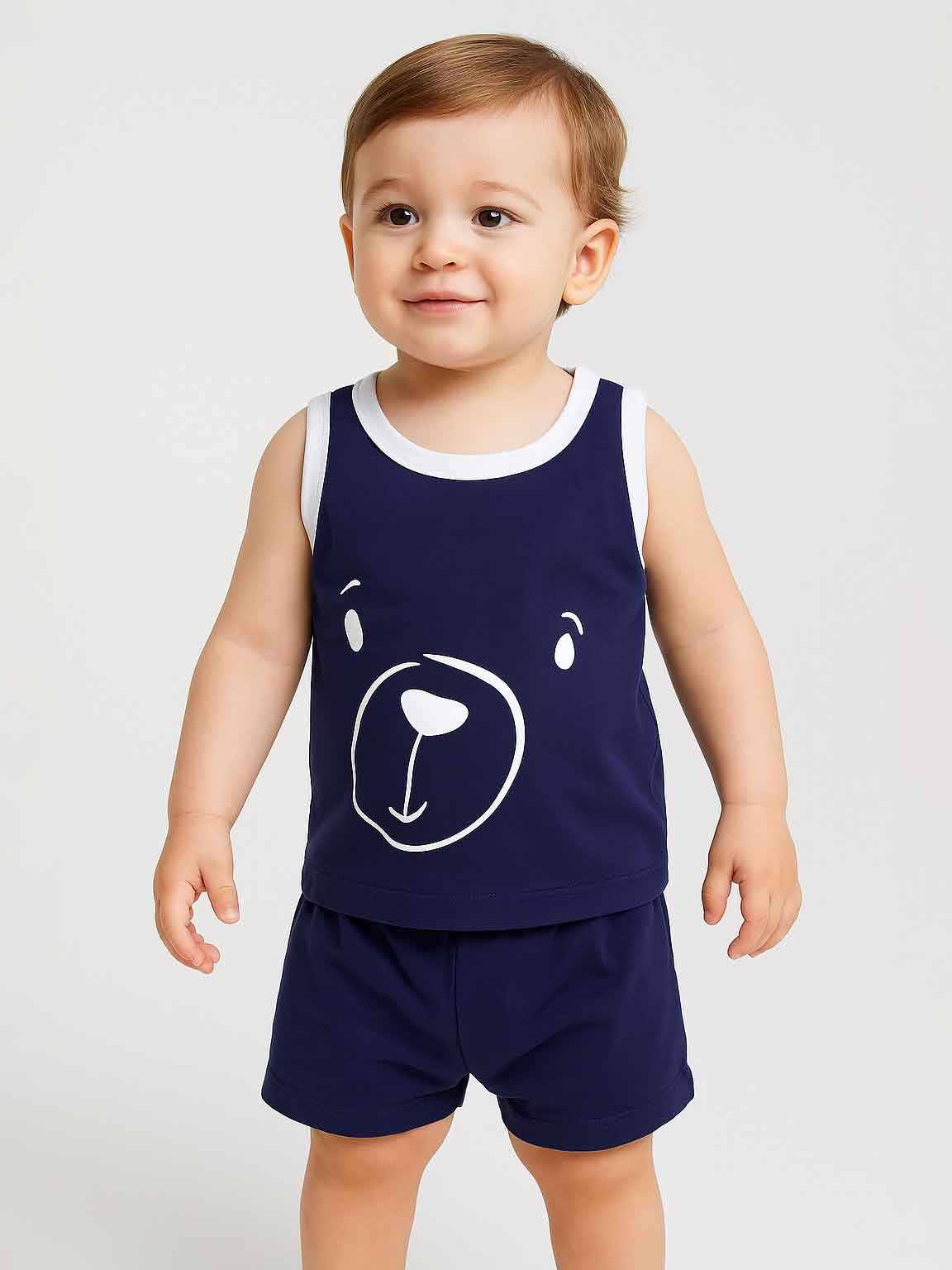 Baby Boys Printed Shorty Set