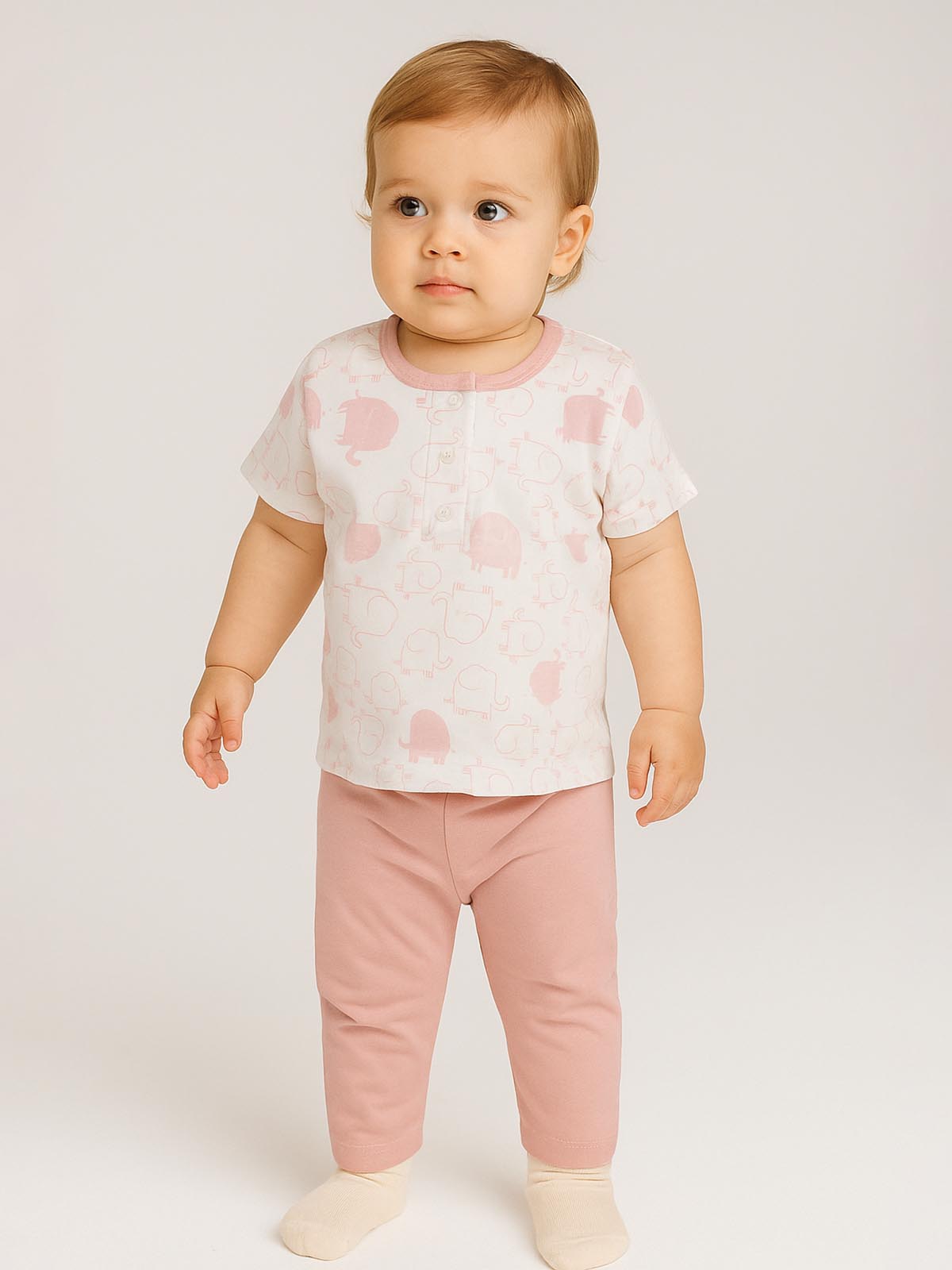 Baby Girls Interlock Pyjama Set