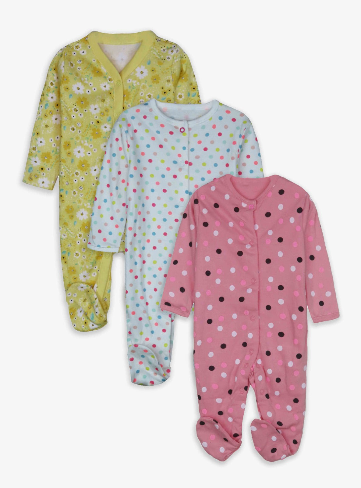 Baby 3 pack Sleepsuits Assorted