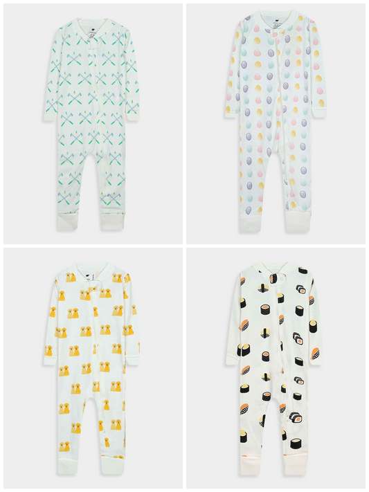 Baby Boys Organic Cotton Playsuits