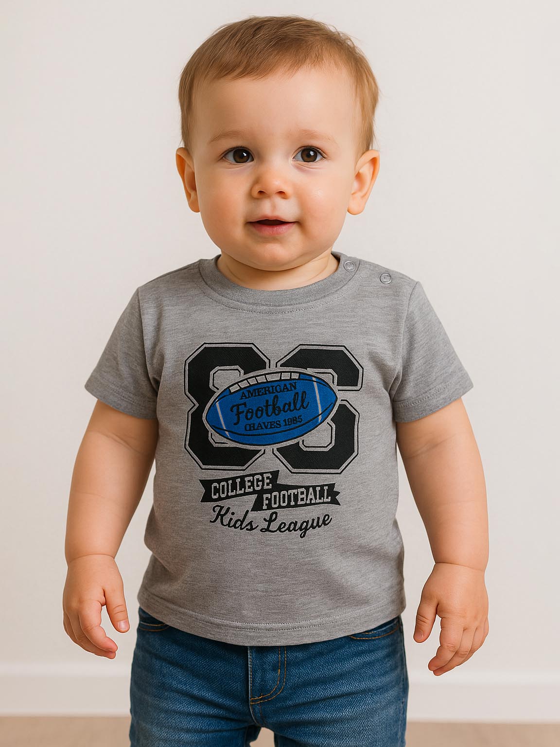 Baby Boys Printed Heather T-Shirt