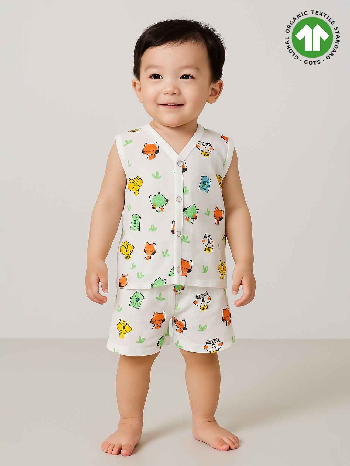 Baby Muslin Jabla Shorty Set