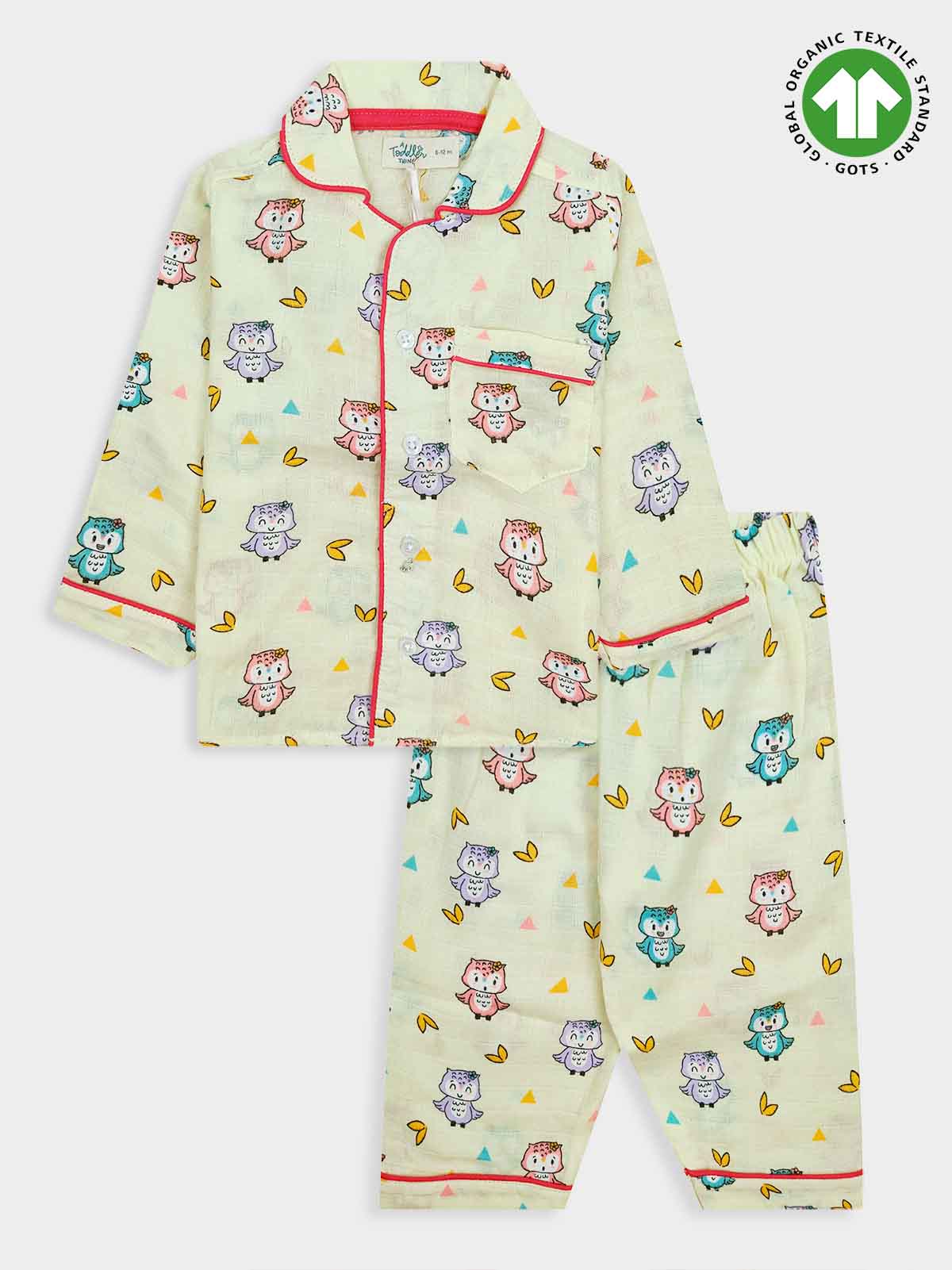 Kids Muslin Full Sleeve Pyjama Set