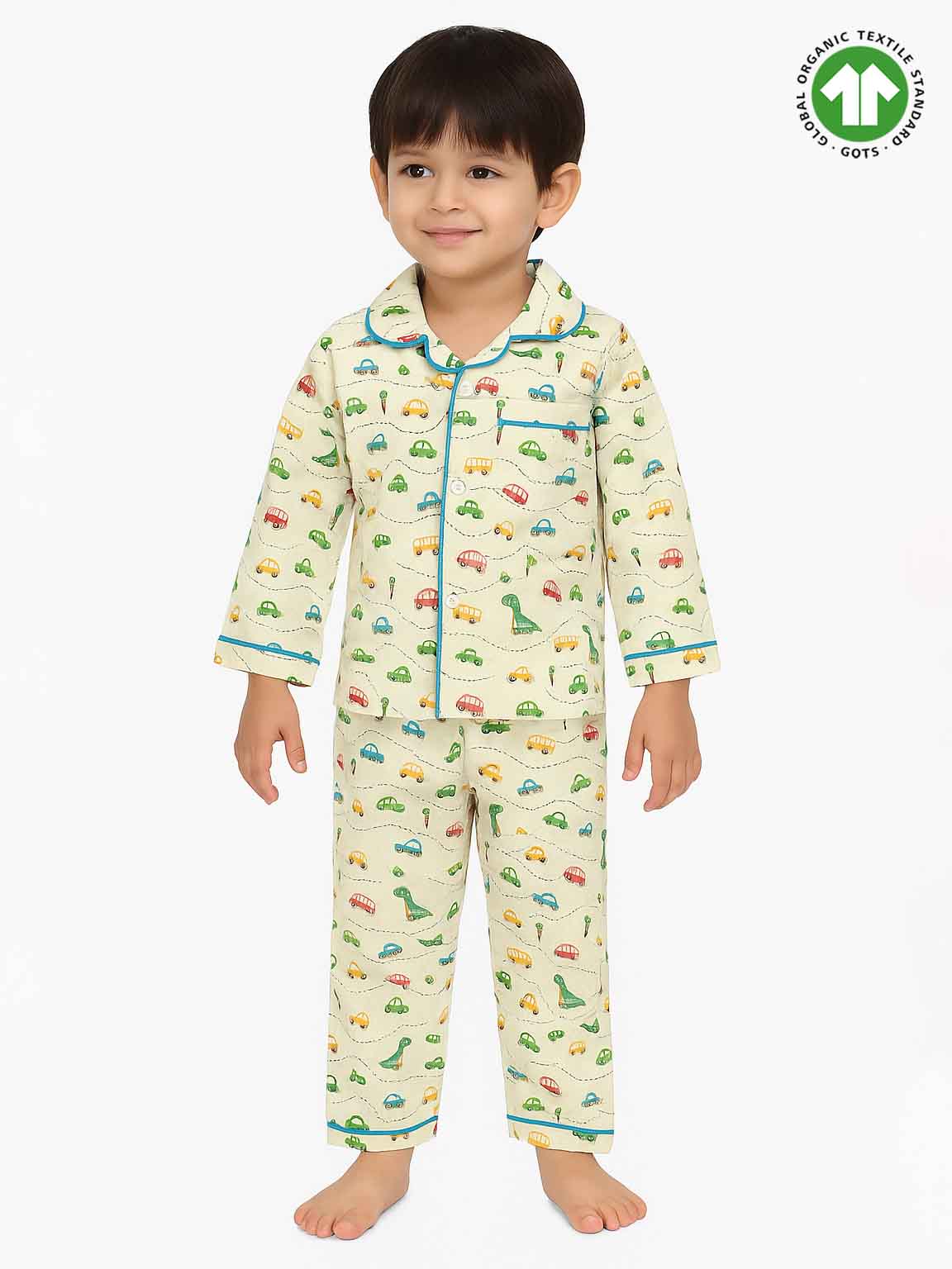 Kids Muslin Full Sleeve Pyjama Set