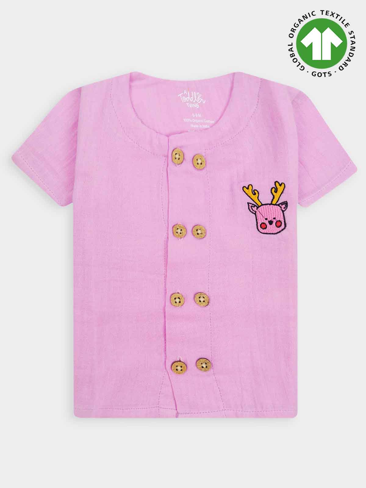 Baby Girls Co-Ord Shorty Set Pink