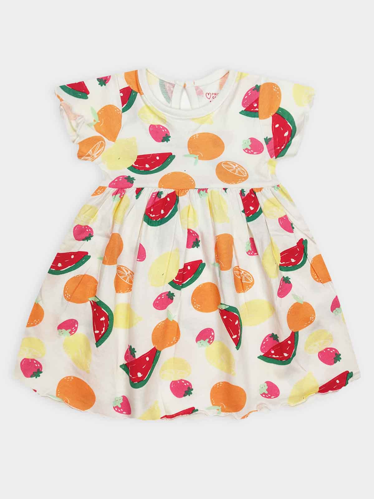 Baby Girl Printed Yellow AOP Dress