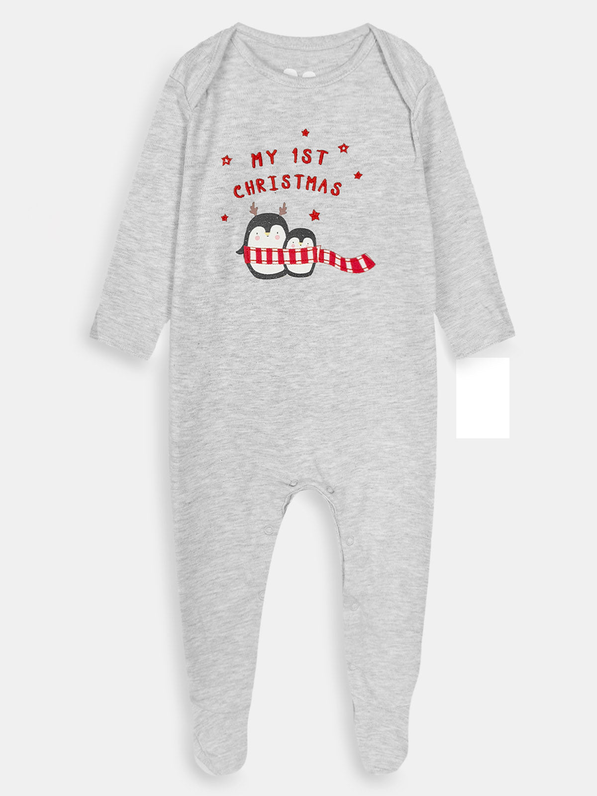 Baby Christmas Grey Sleepsuits