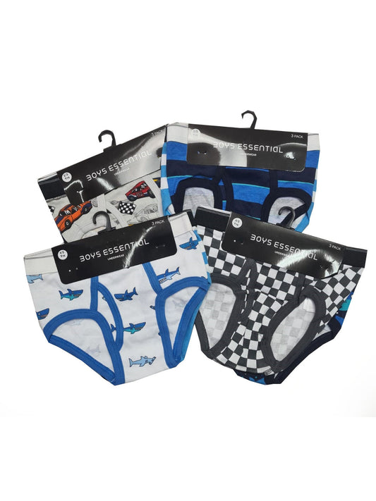 Boys Outer Elastic Brief 3 Pack