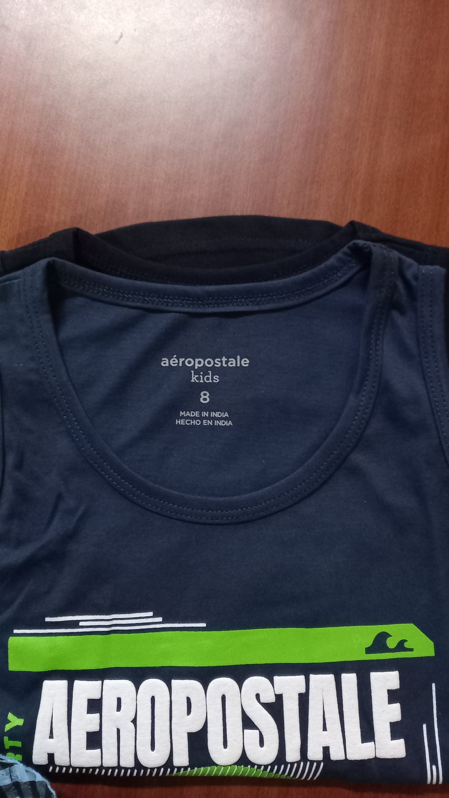 Boys Printed Muscle T-Shirts Navy