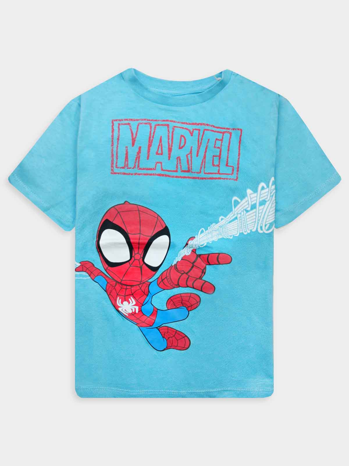 Boys Spider-Man Printed Blue T-Shirt