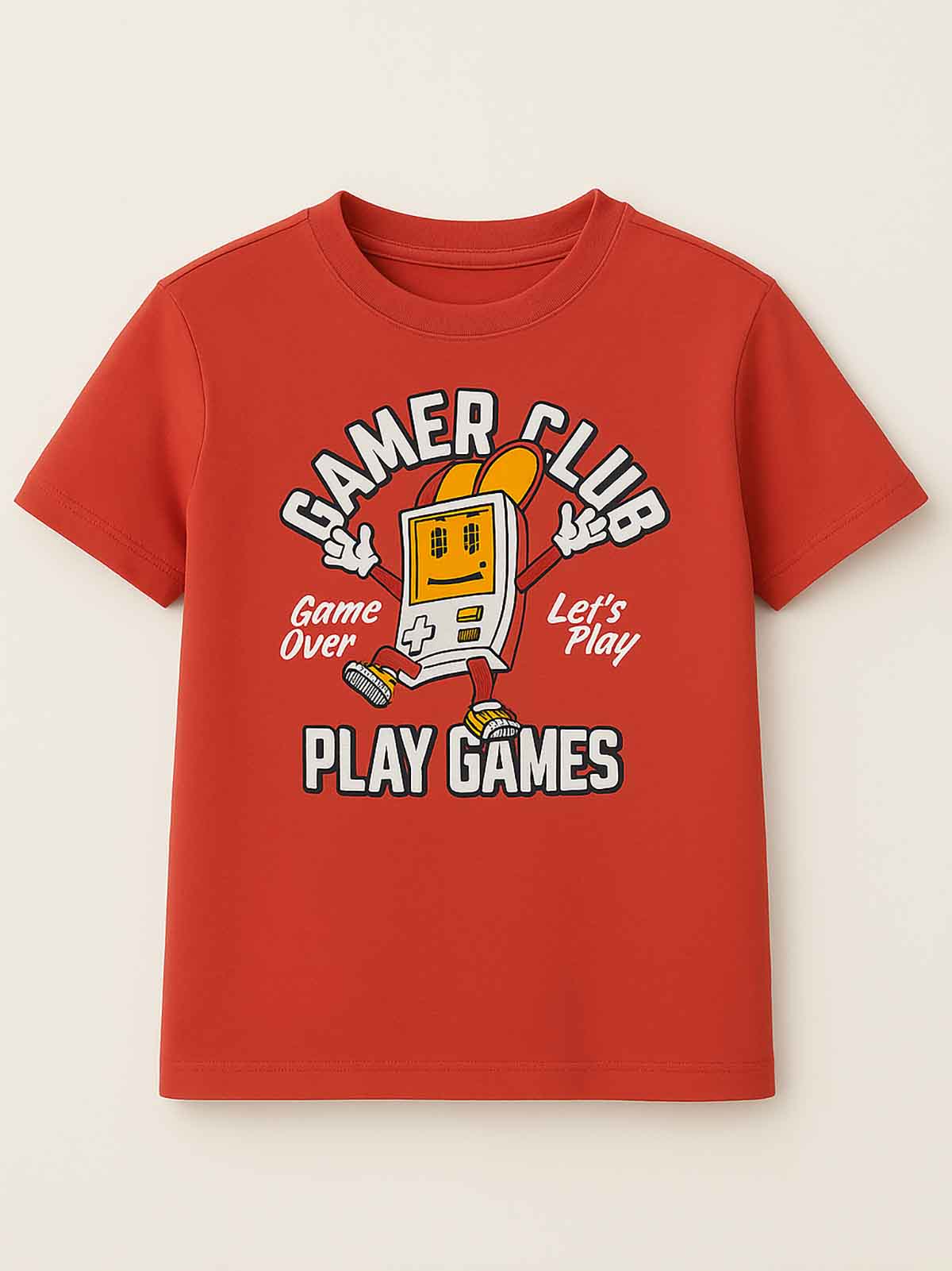 Boys Printed OrangeT-Shirt