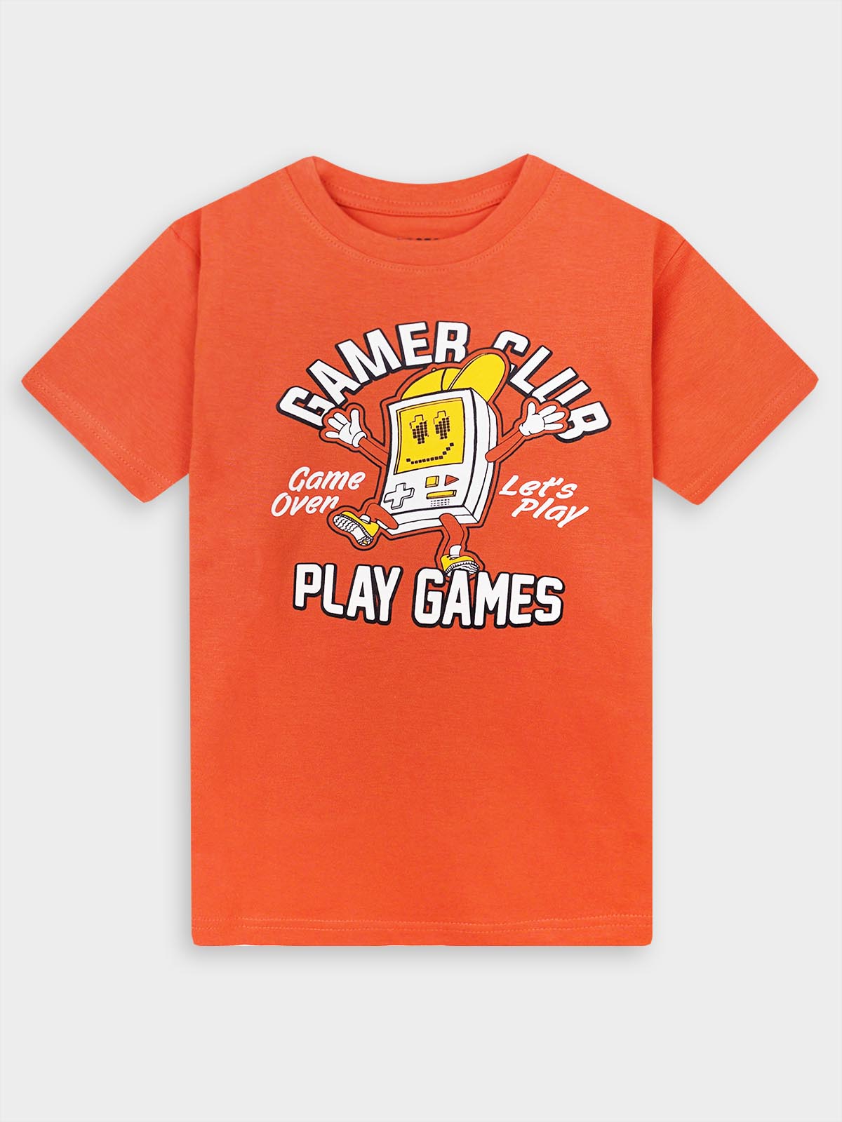 Boys Printed OrangeT-Shirt