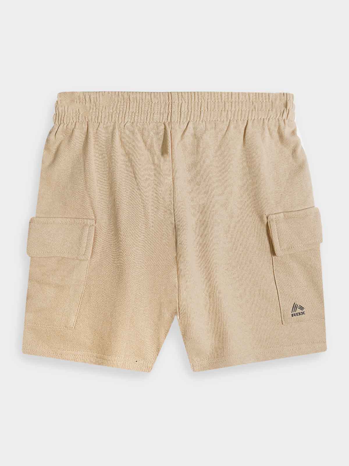 Boys Fleece Beige Cargo Shorts
