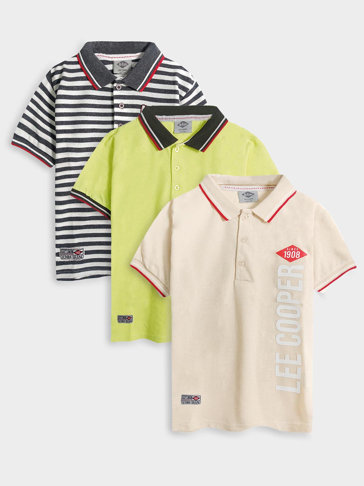 Boys Printed n Applique Polos Mixed