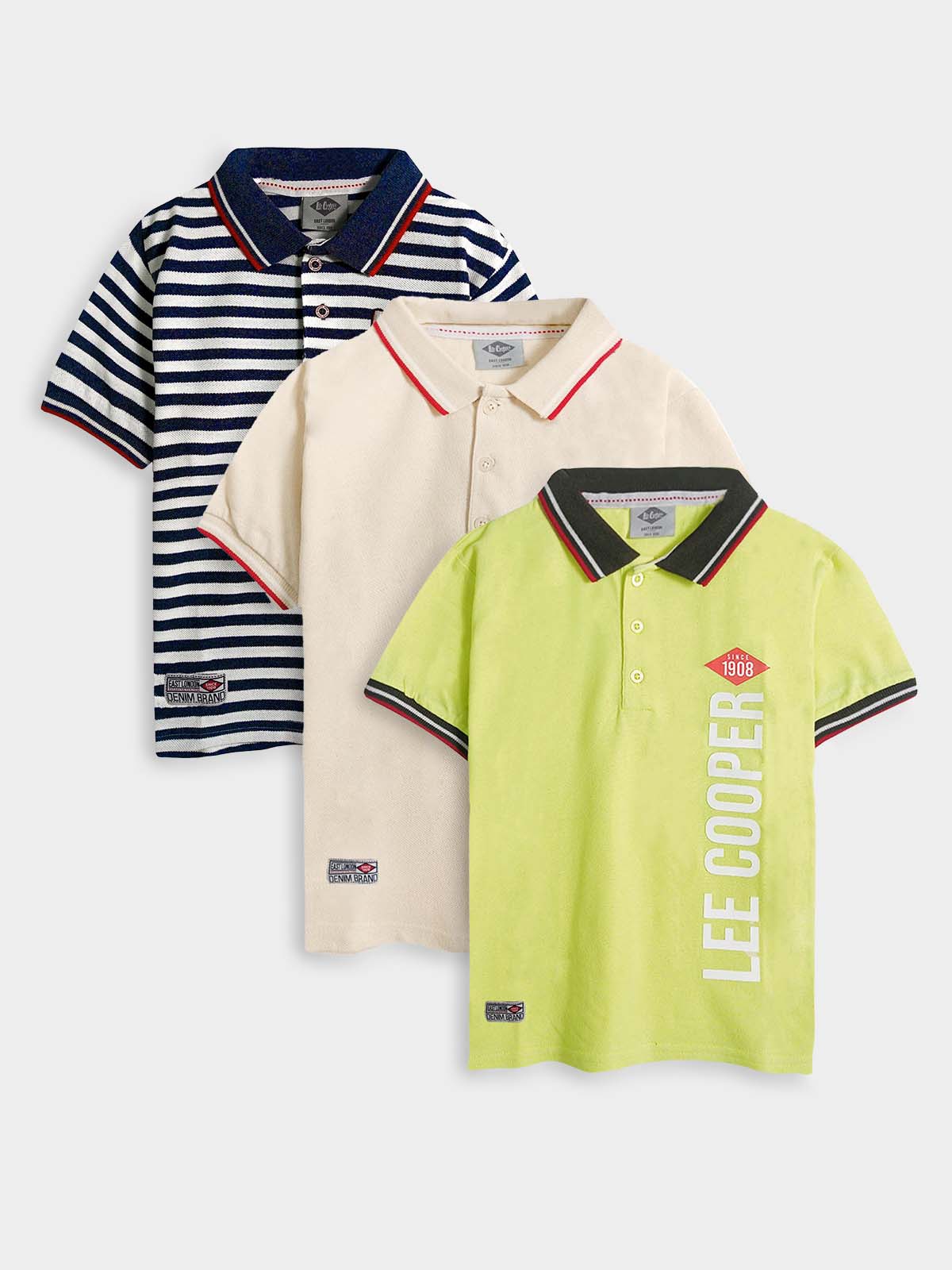 Boys Printed n Applique Polos Mixed