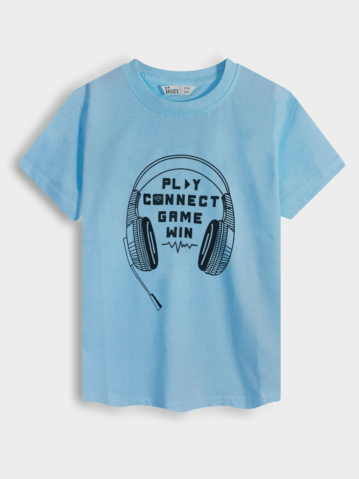 Boys Printed Blue T-Shirt