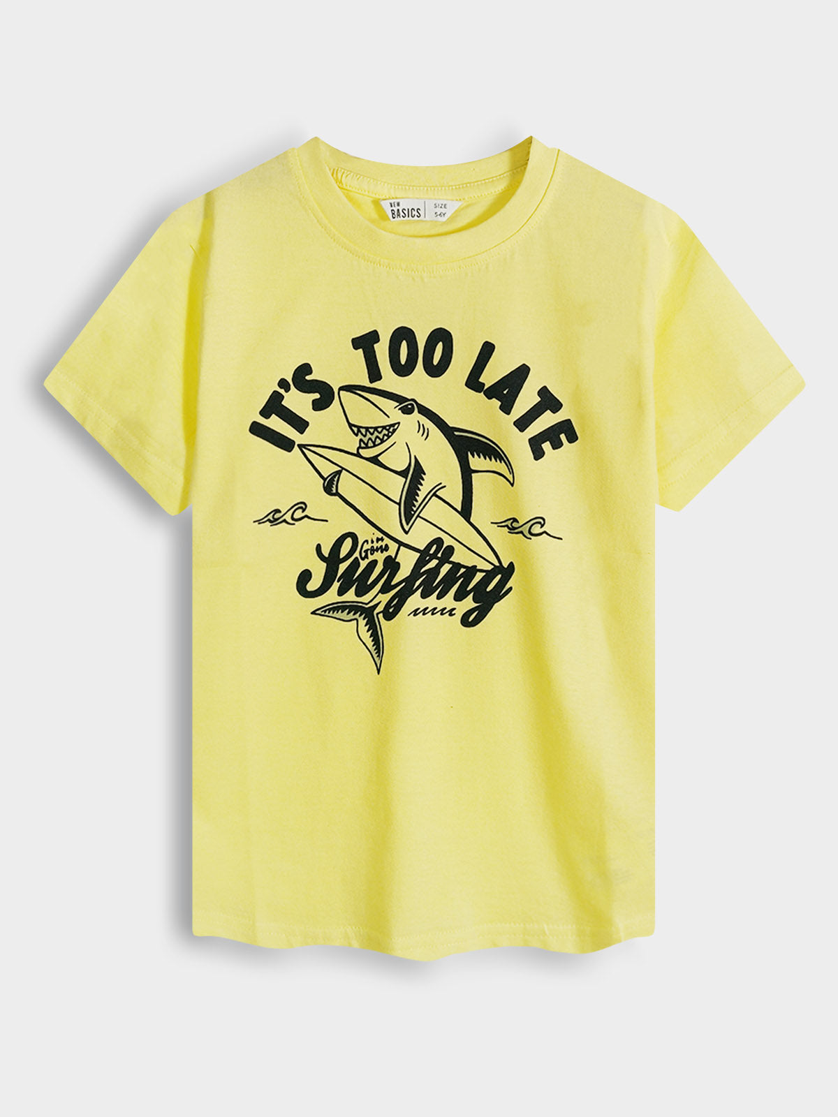 Boys Printed Yellow T-Shirt