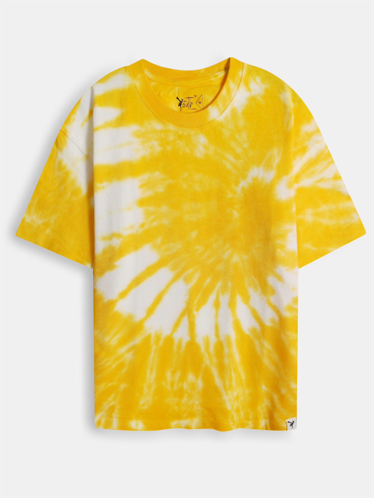 Boys Oversize Fit Yellow Tie n Dye T-Shirt