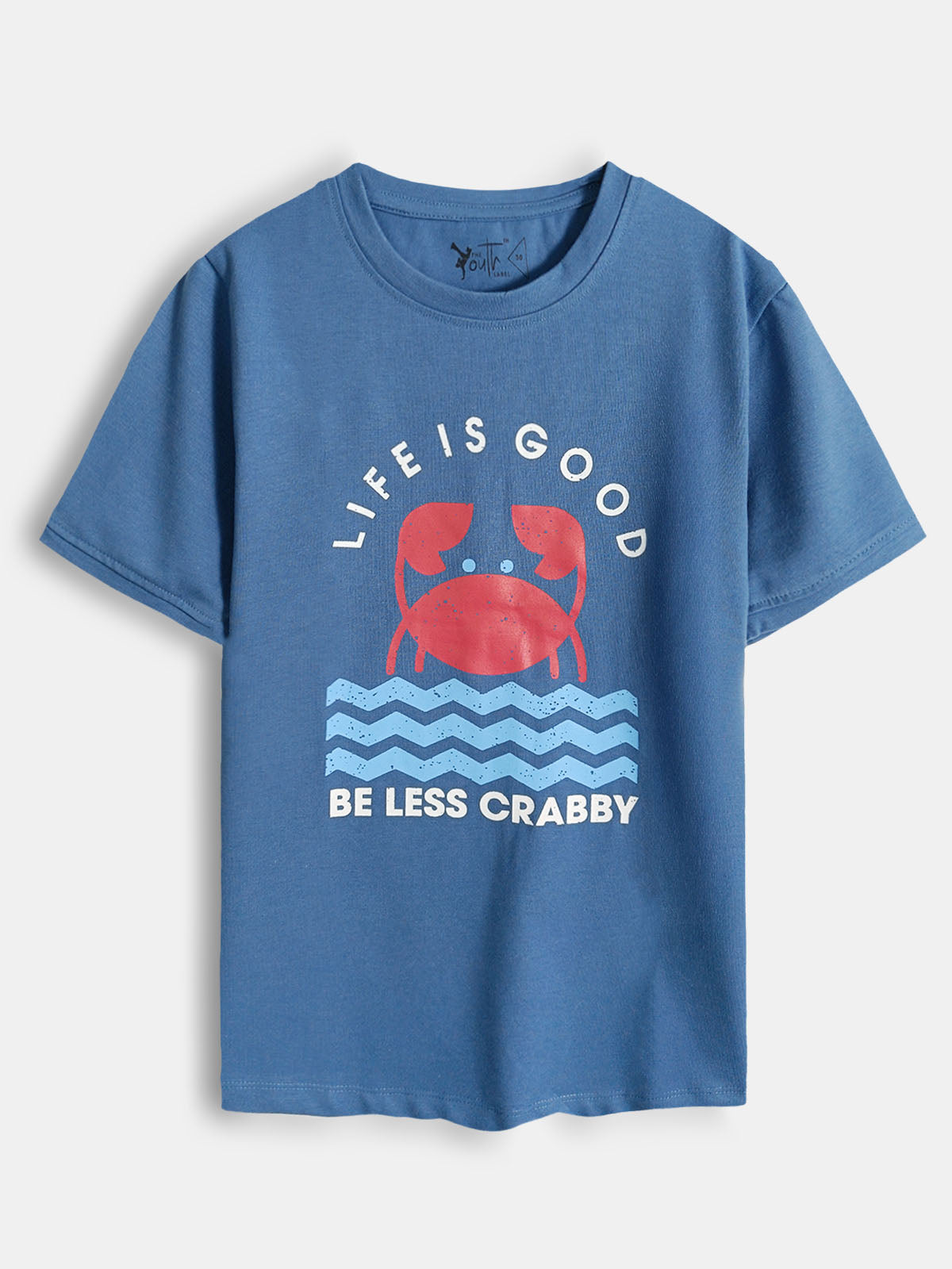 Boys Printed Blue T-Shirt