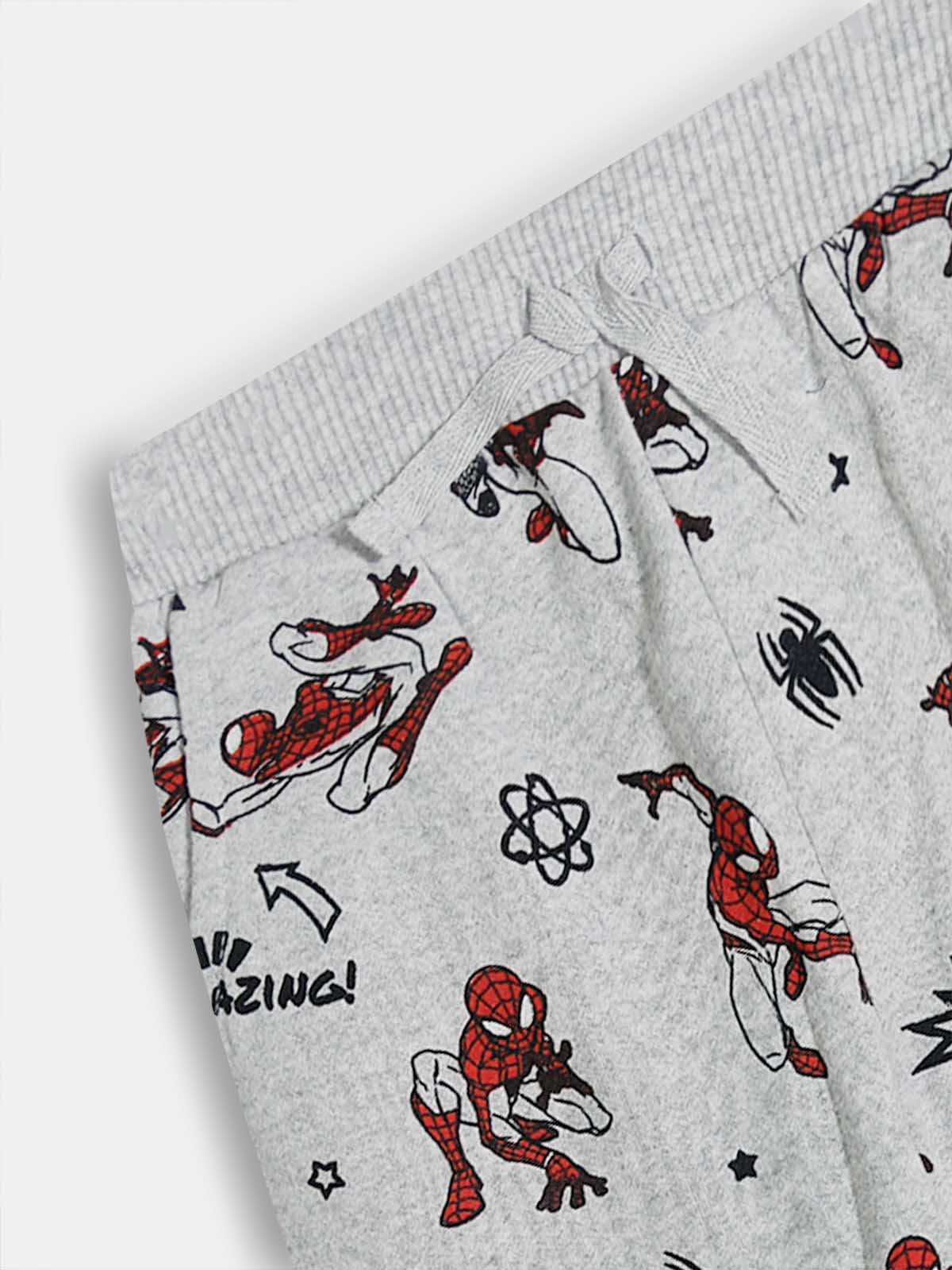 Boys Printed Fleece Grey AOP Jogger