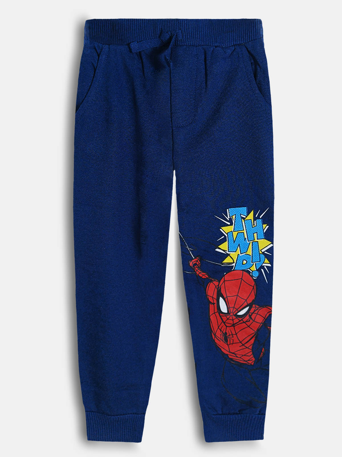 Boys Printed Fleece Navy Jogger