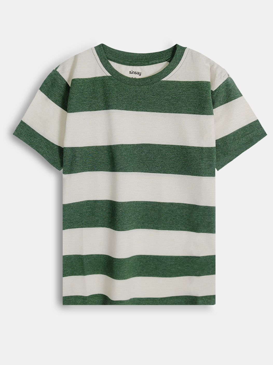 Boys Rugby Green Striped T-Shirt