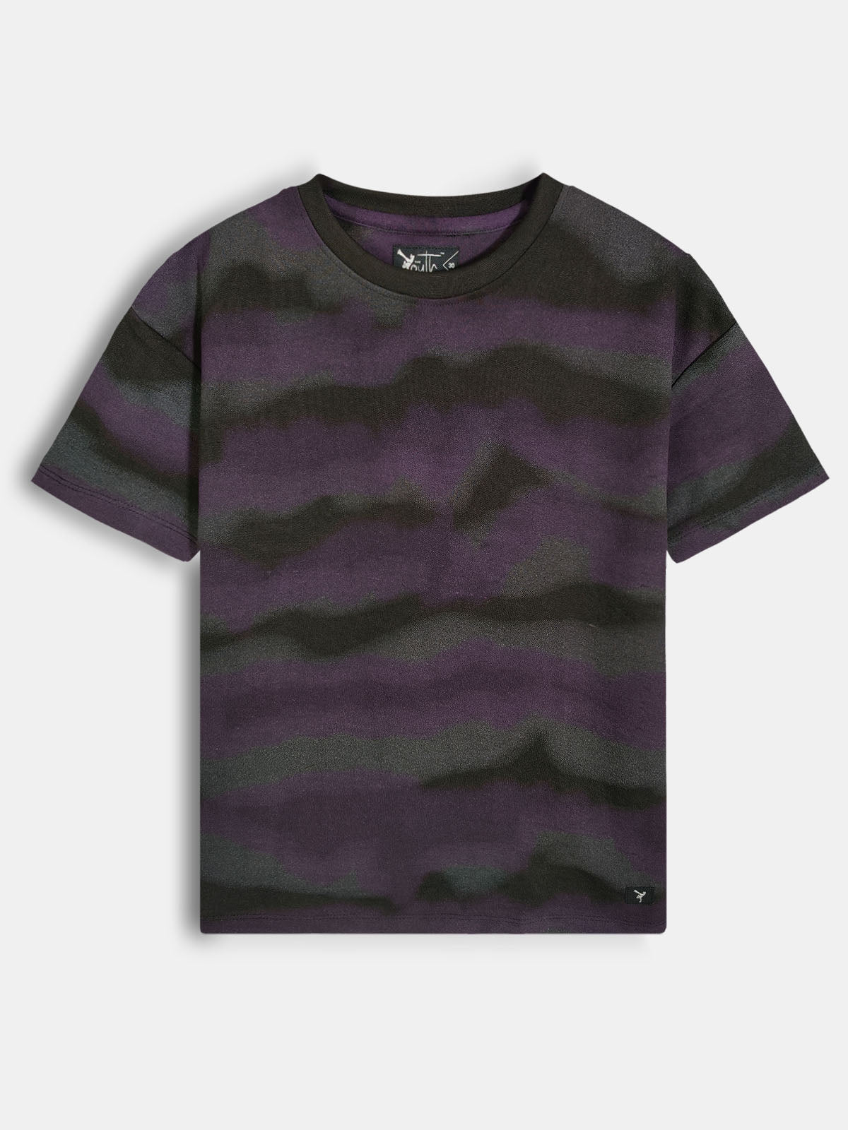 Boys Oversize Fit Purple T-Shirt