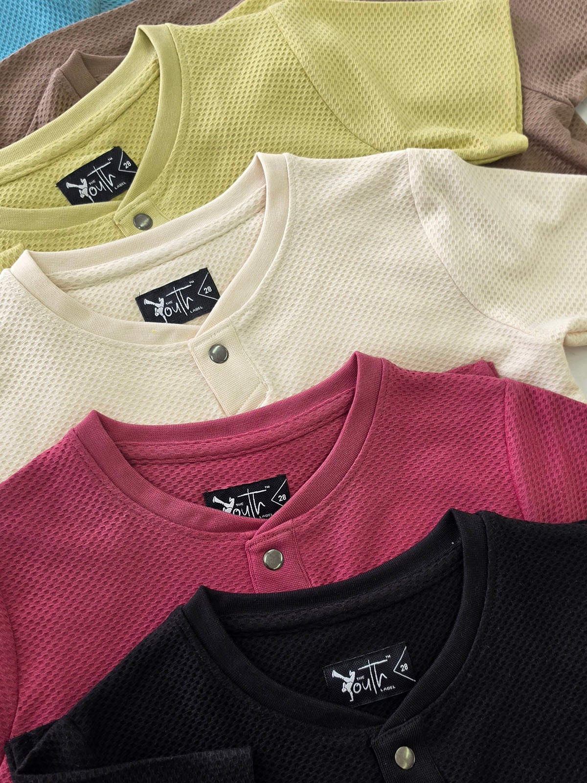 Boys Henley Neck Black T-Shirt