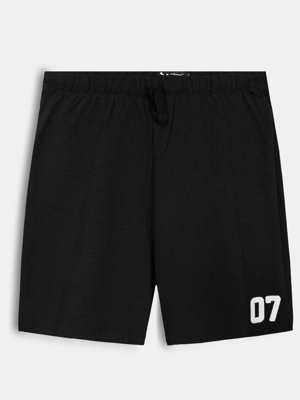 Boys V-Neck Black Co-Ord Set