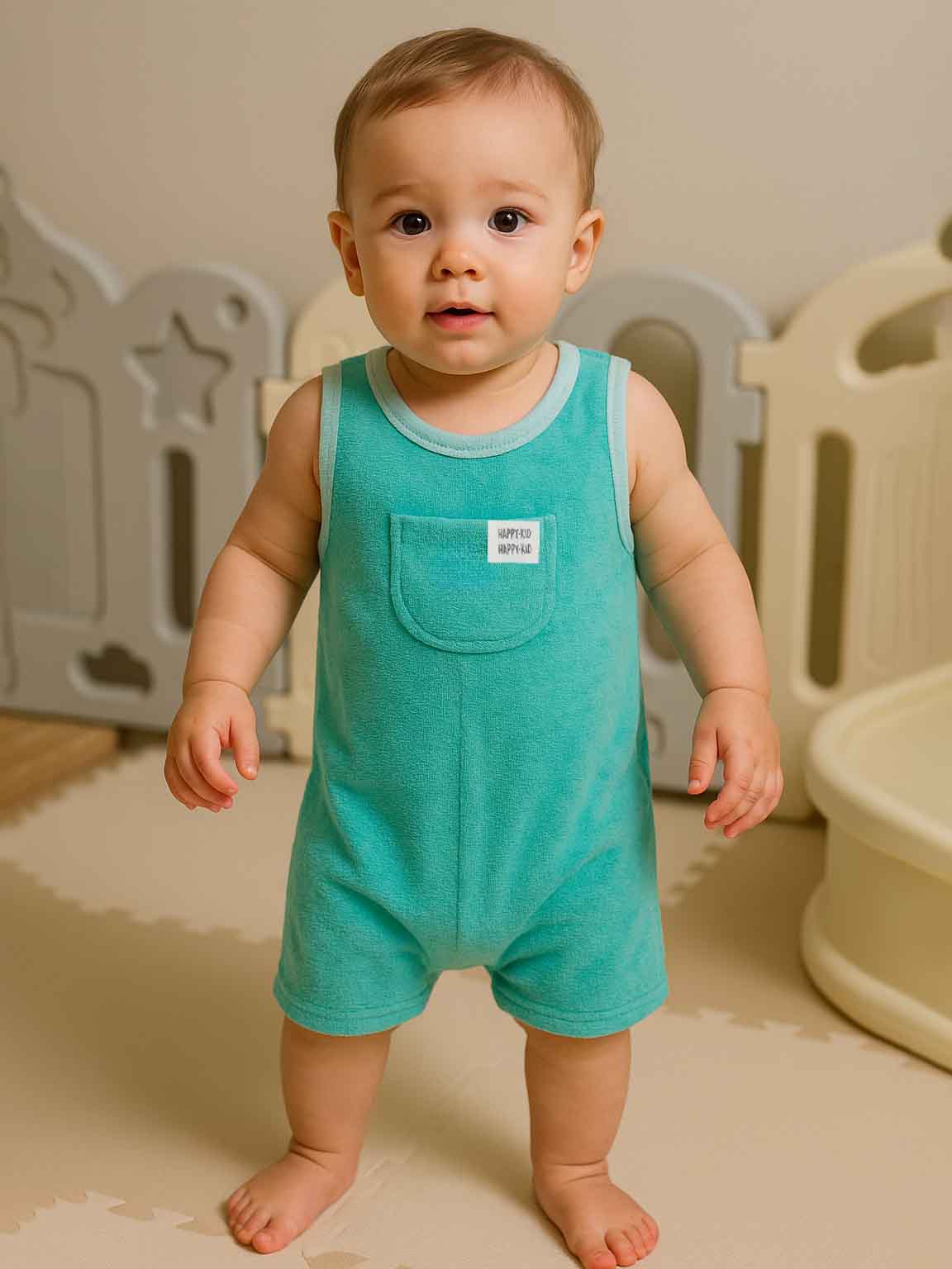 Baby Sleeveless Terry Playsuit
