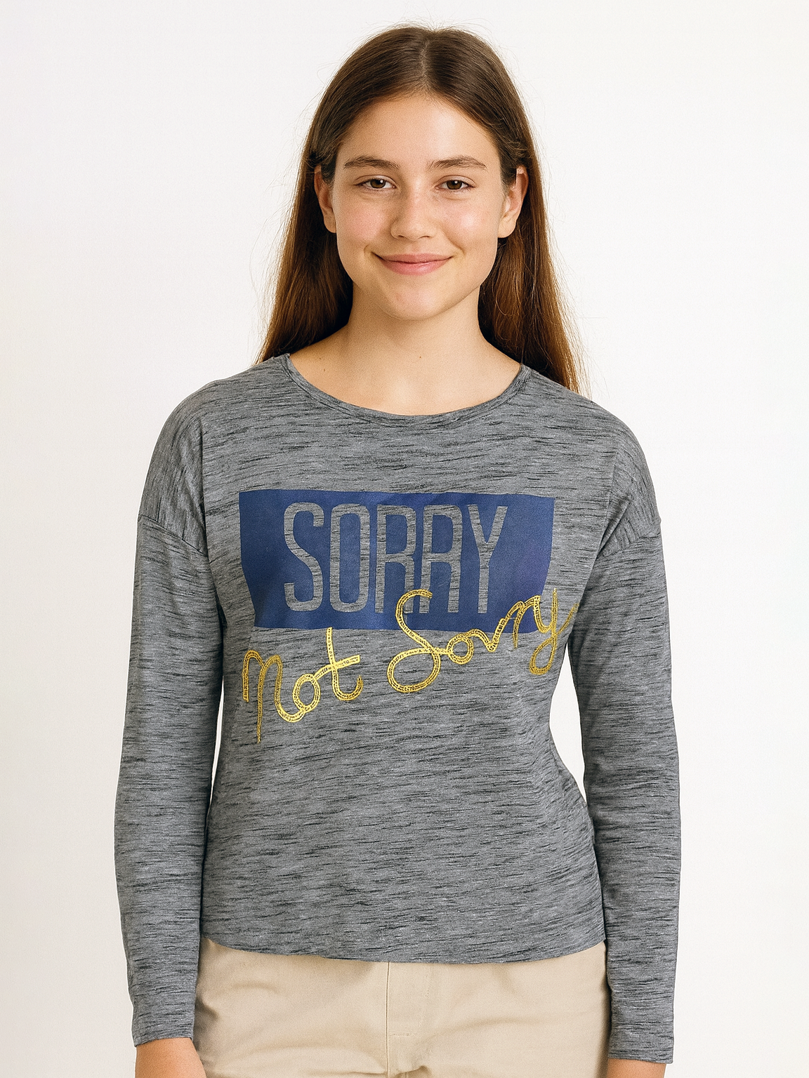Girls Sequinned n Printed T Shirt