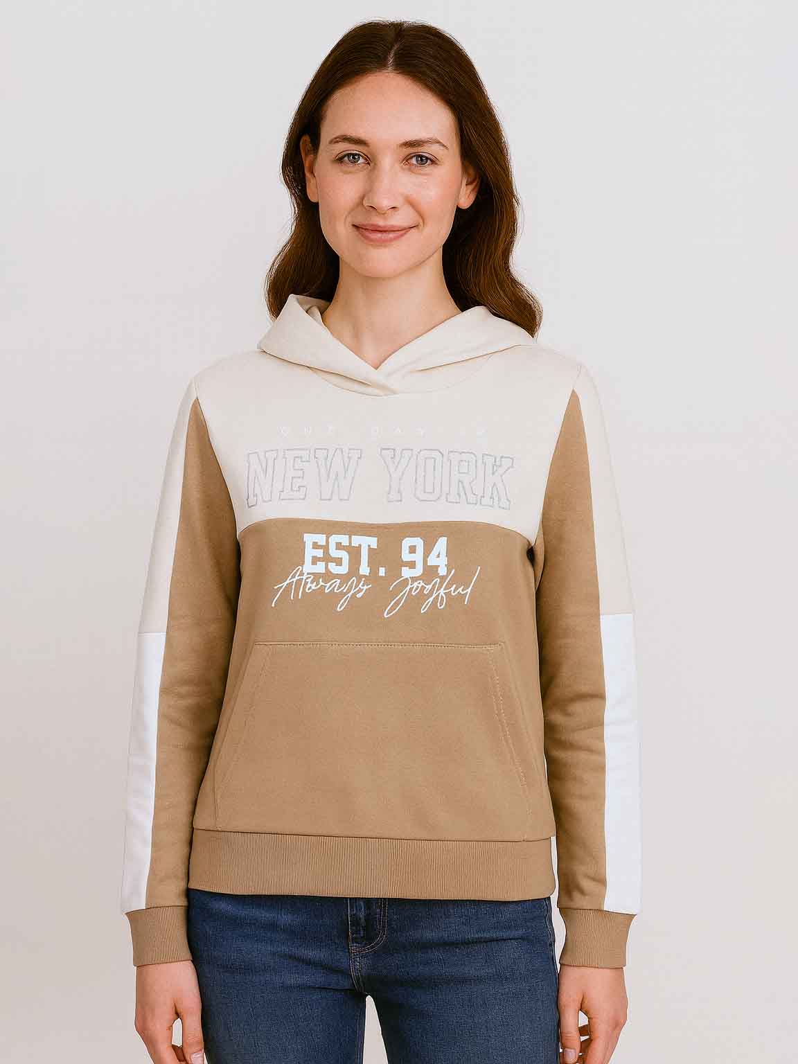 Ladies Hooded Pullover Sweatshirt