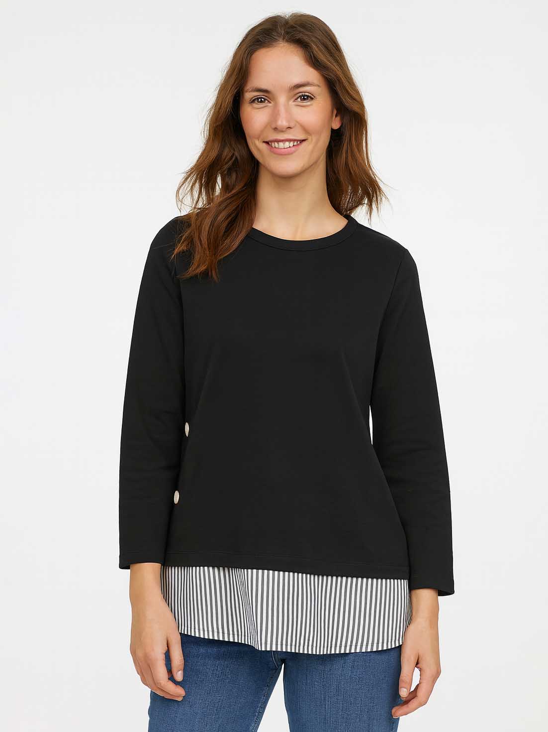 Ladies Long Sleeve Black Top