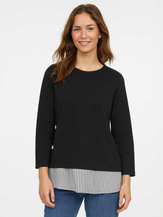 Ladies Long Sleeve Black Top