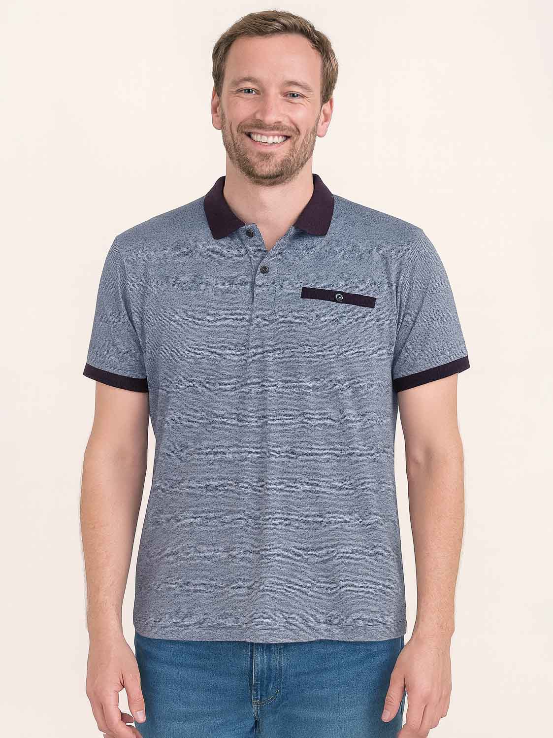 Mens Printed Polo