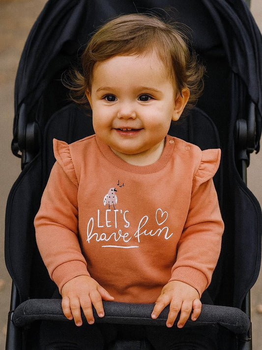 Baby Girls Brown Pullover Sweatshirt