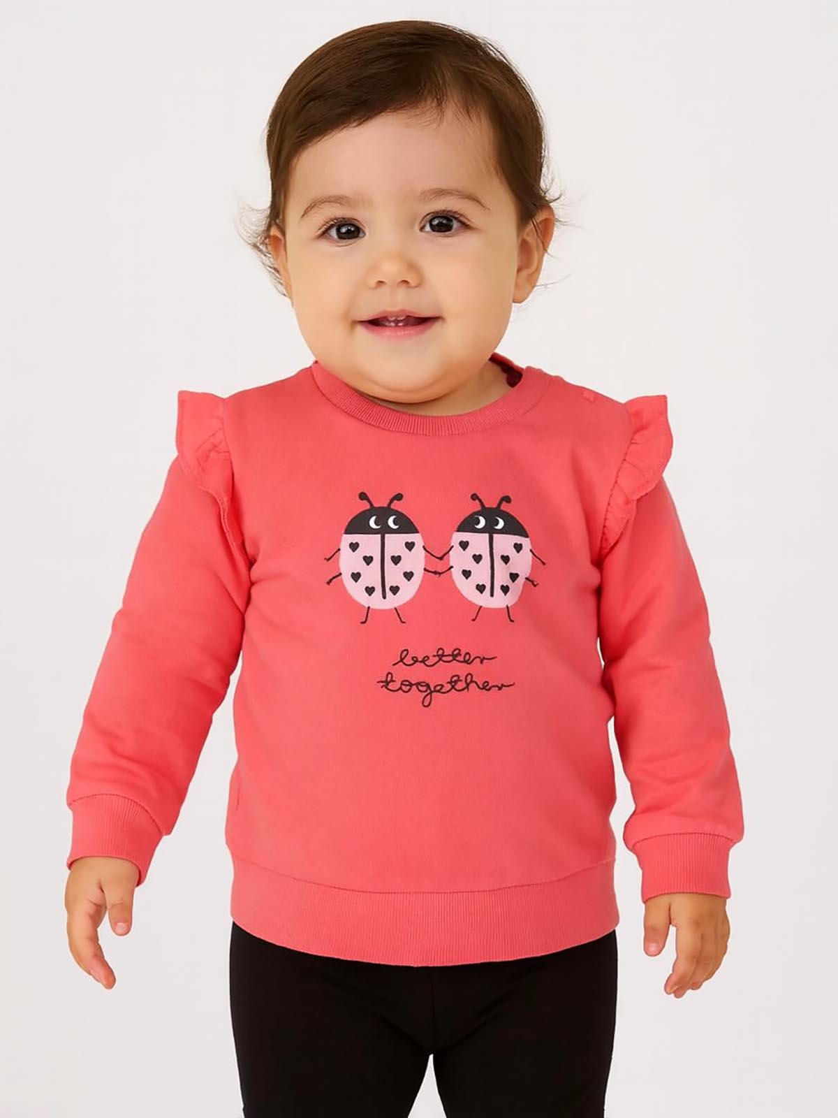 Baby Girls Red Pullover Sweatshirt