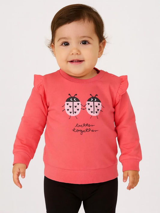 Baby Girls Red Pullover Sweatshirt