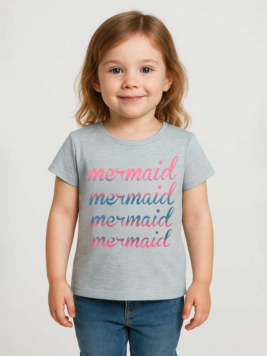 Girls Glitter Printed T Shirt